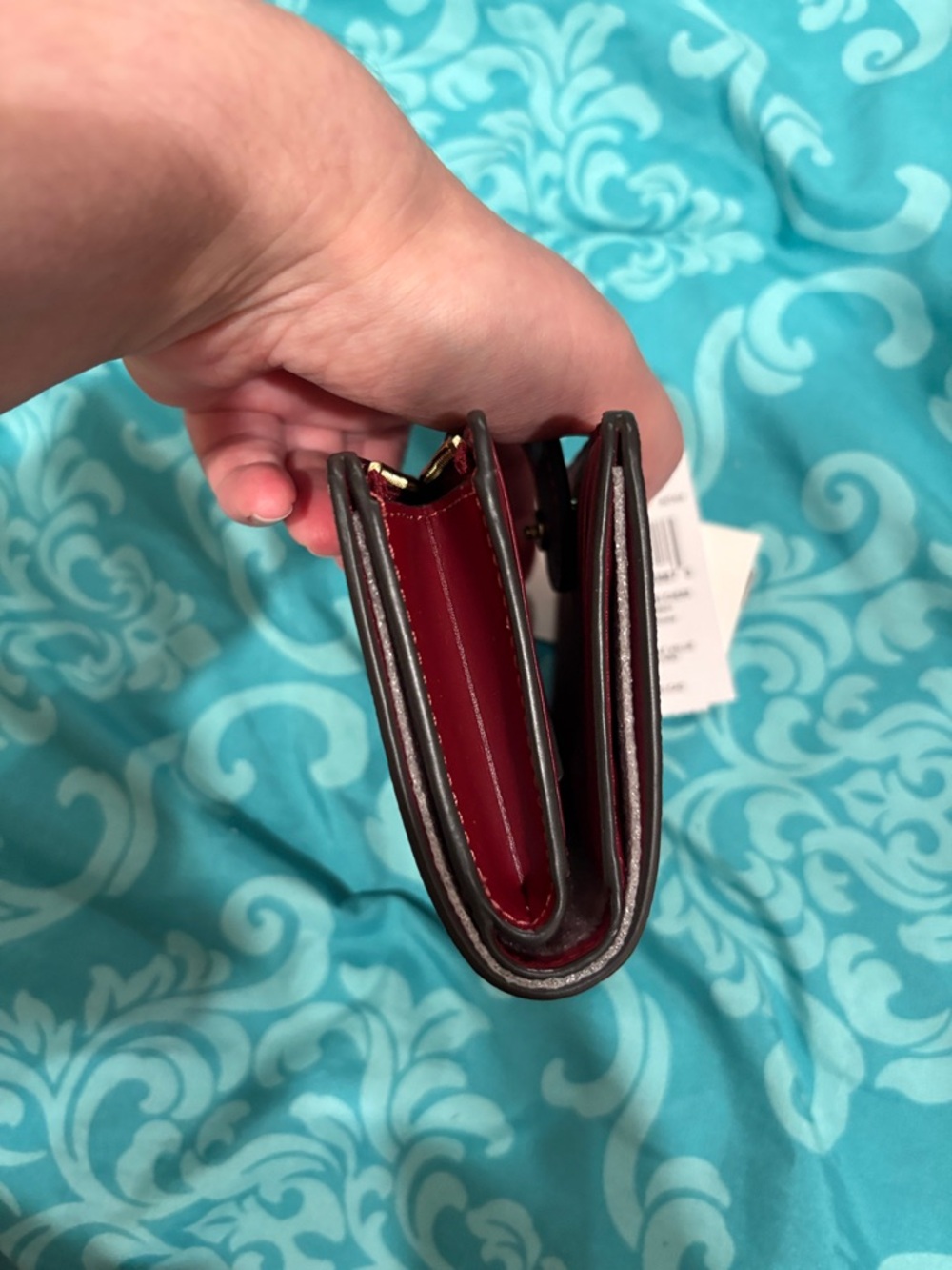 Coach signature cherry wallet in tan multi - Picture 7 of 8